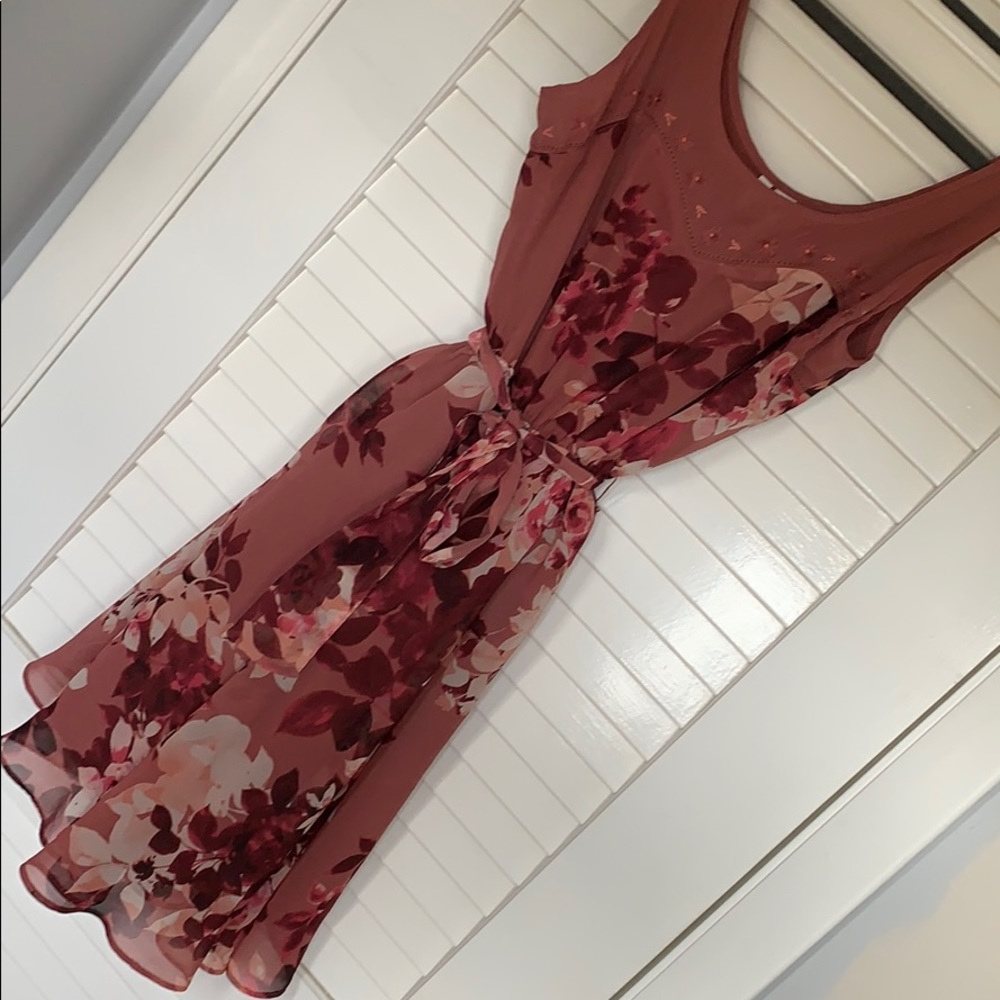 Pink floral dress